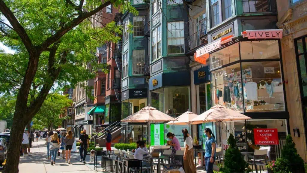 Newbury Street in Boston, MA