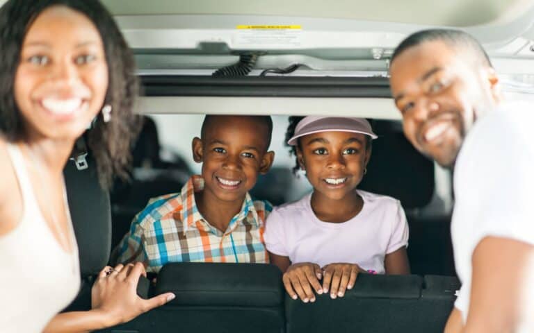 plan a road trip with kids, family
