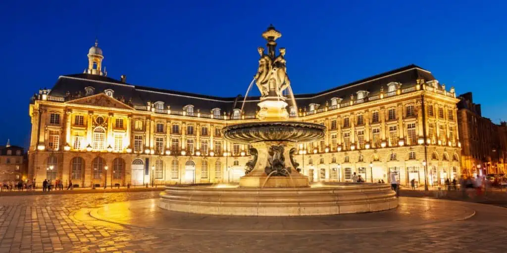 Fountain of the Three Graces at the Place de la Bourse - Bordeaux, France