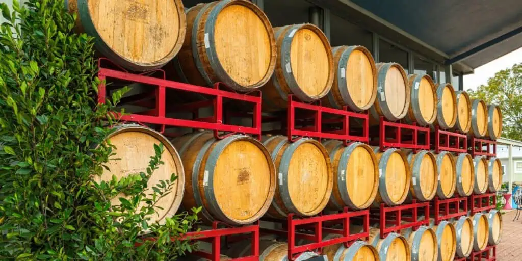 Fredericksburg, Texas wine barrels