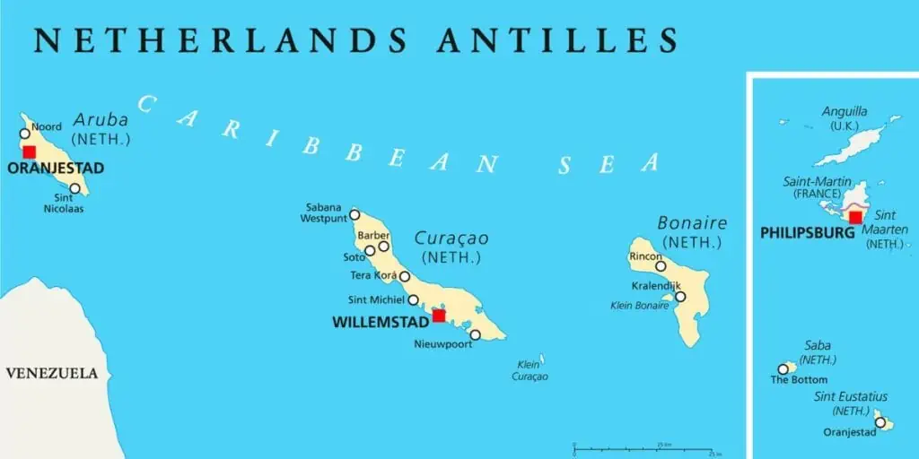 Netherlands Antilles Map