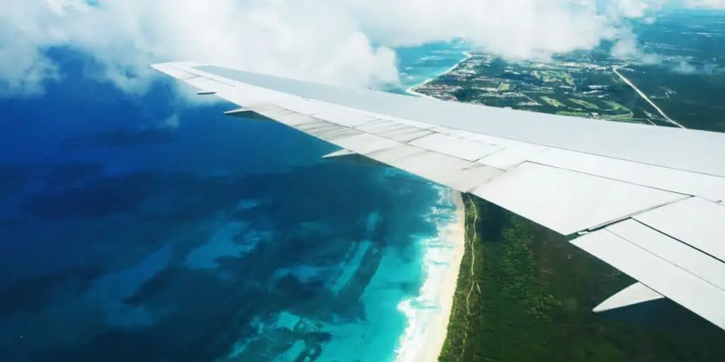 flying over Punta Cana - Dominican Republic