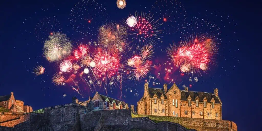 New York Fireworks in Edinburgh, Scotland