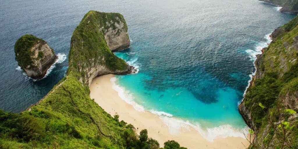 Kelingking Beach on Nusa Penida island near Bali, Indonesia