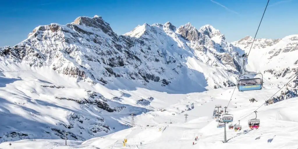 Swiss Alps skiing