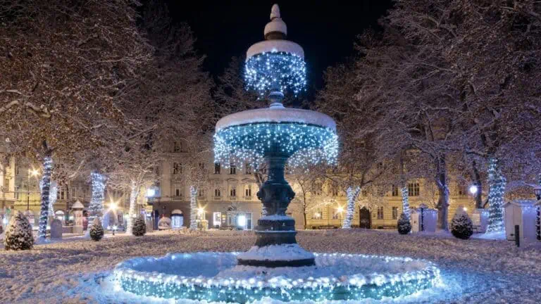 Zrinjevac Fountain Zagreb. Croatia