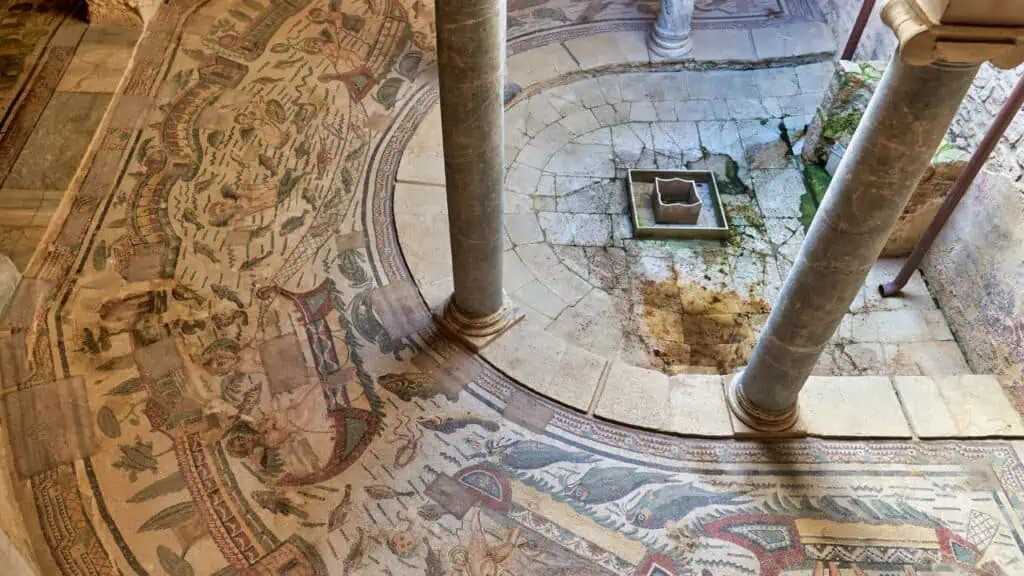Mosaics at Villa Romana del Casale in Sicily, Italy