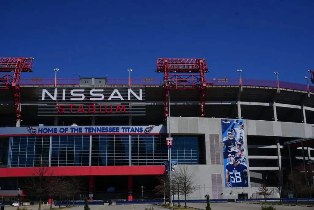 Nissan Stadium, Home of the Tennessee Titans in Nashville, TN