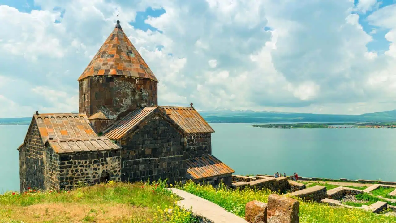 Sevanavank Monastery on the shore of Lake Sevan, Armenia