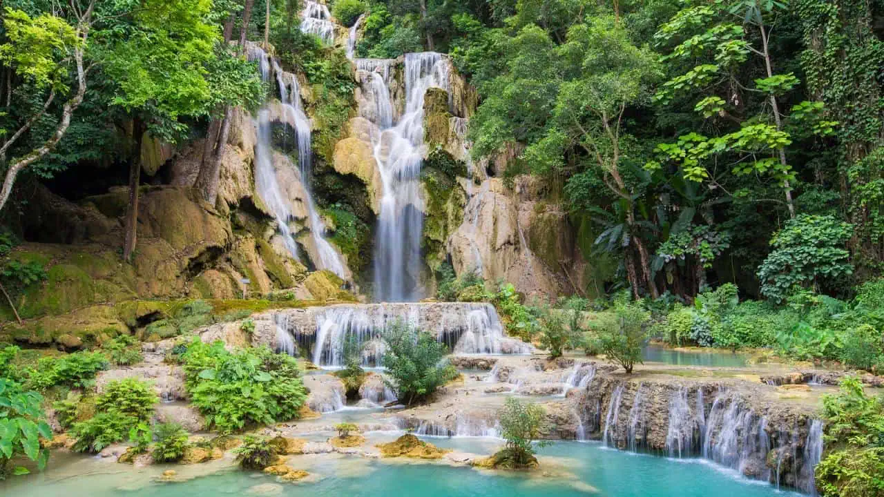 Tat Kuang Si Waterfalls at Luang prabang