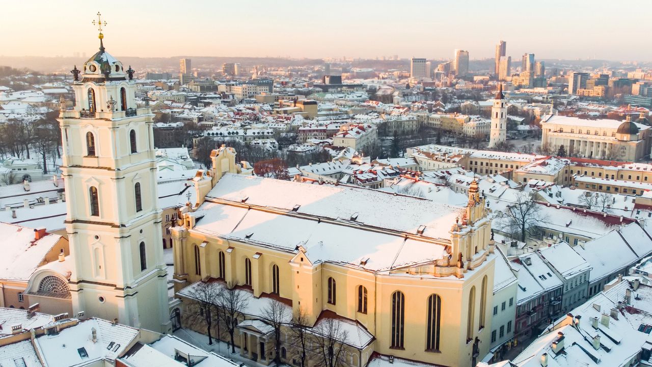 Vilnius Lithuania in winter